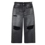 Happy Memories Don't DIe 'Crystal H-Star' Black Jeans