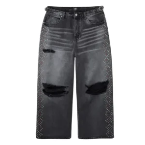 Happy Memories Don't DIe 'Crystal H-Star' Black Jeans