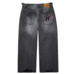 Happy Memories Don't Die Black Baggy H-Star Jeans (Back)