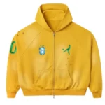Yellow Happy Memories Don't Die HMDD 'Brazil' Zip Up Hoodie