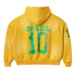 Yellow Happy Memories Don't Die HMDD 'Brazil' Zip Up Hoodie (Back)