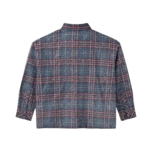 Rhinestone Disco Flannel Navy Red