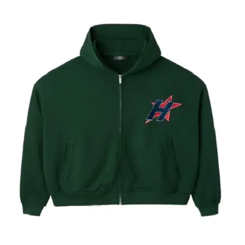 hmdd green h-star hoodie hmdd green h-star hoodie