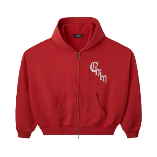 hmdd red chim 10 zip up hoodie hmdd red chim 10 zip up hoodie