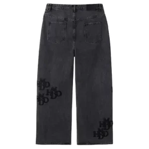 Happy Memories Don't Die | HMDD DOUBLE BLACK PATCH PANT Back