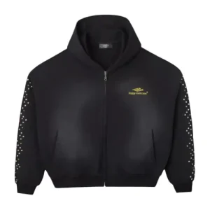 Happy Memories Don't Die | HMDD Crystal Zip Up Hoodie Black