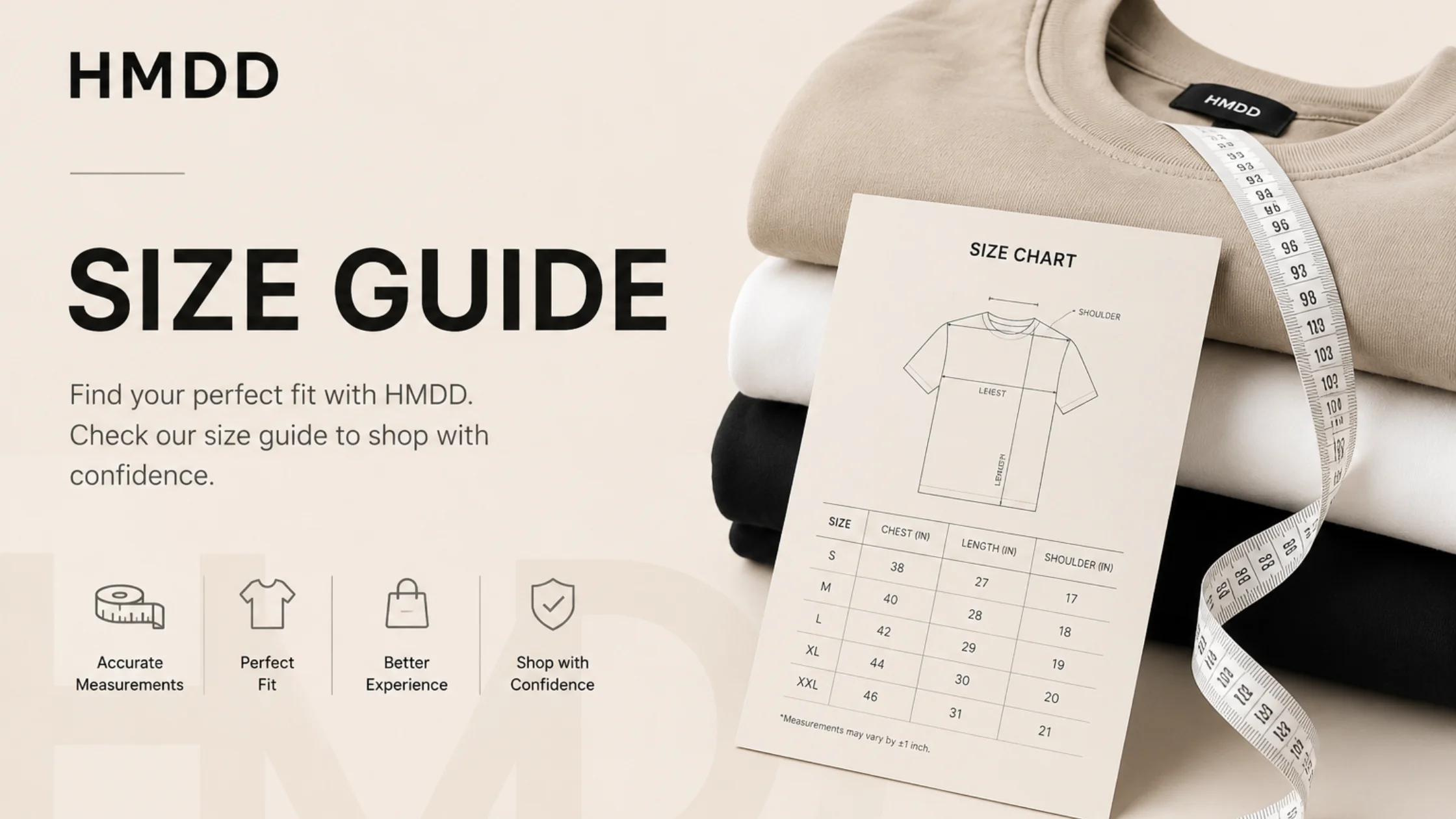 HMDD Size Guide | Happy Memories Don't Die